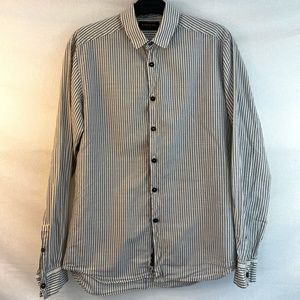 Diesel - Black Gold - Pinstripe Button Up - White/Black - Men's S - 80% OFF SALE